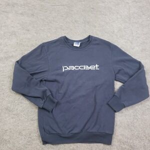 Paccbet Sweater Mens Small Blue Gray Long Sleeve Crew Neck Casual Pullover Adult